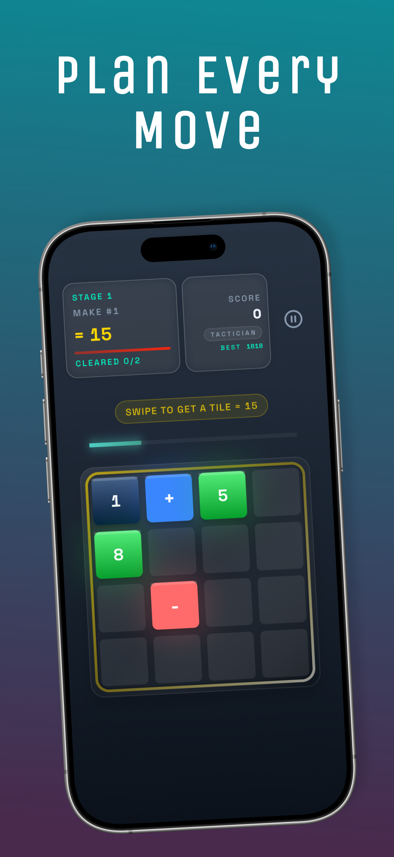 Equation Builder puzzle board